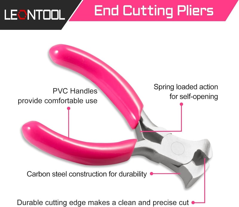 LEONTOOL 3 Inches End Cutting Pliers Mini End Nippers for Jewelry Making Mini Pliers for Jewelry Making Supplies - Image 2